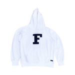 FRQNCY White F Logo Hooded Sweater